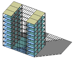 thermische Gebäudesimulation Verschattung Atrium